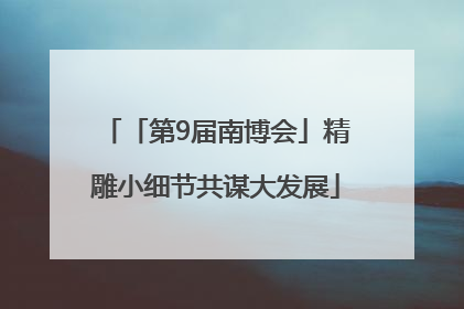 「第9届南博会」精雕小细节共谋大发展