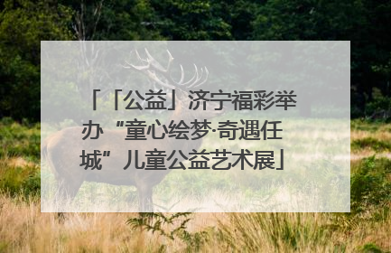 「公益」济宁福彩举办“童心绘梦·奇遇任城”儿童公益艺术展