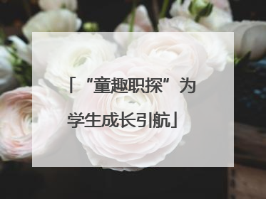“童趣职探”为学生成长引航
