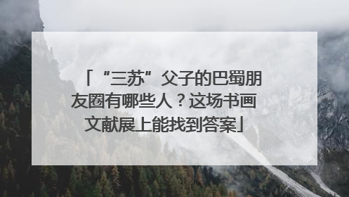 “三苏”父子的巴蜀朋友圈有哪些人？这场书画文献展上能找到答案