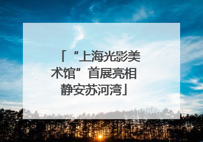 “上海光影美术馆”首展亮相静安苏河湾