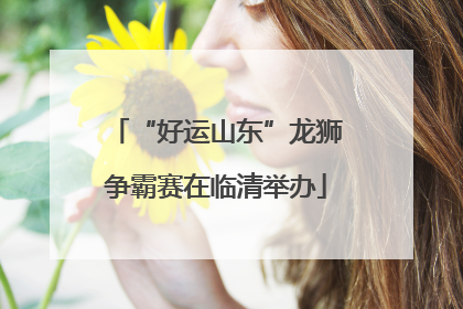 “好运山东”龙狮争霸赛在临清举办