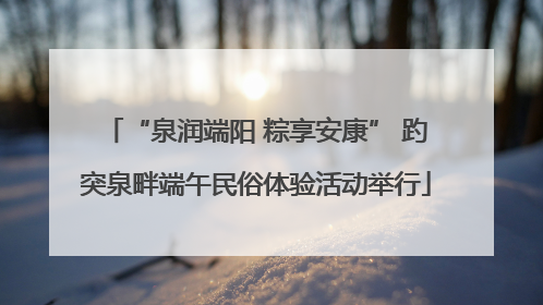 “泉润端阳 粽享安康” 趵突泉畔端午民俗体验活动举行