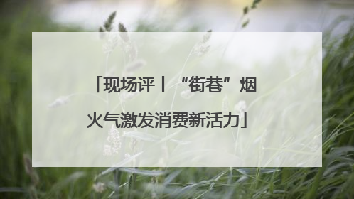 现场评丨“街巷”烟火气激发消费新活力