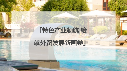 特色产业领航 绘就外贸发展新画卷