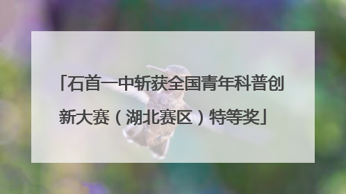 石首一中斩获全国青年科普创新大赛（湖北赛区）特等奖
