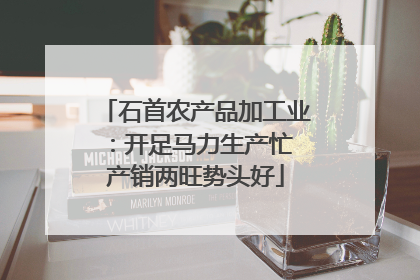 石首农产品加工业：开足马力生产忙 产销两旺势头好