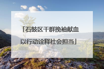 石鼓区干群挽袖献血 以行动诠释社会担当