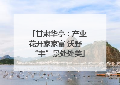 甘肃华亭：产业花开家家富 沃野“丰”景处处美