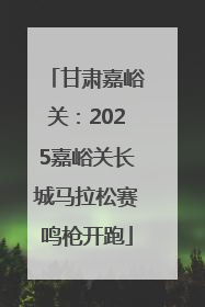 甘肃嘉峪关：2025嘉峪关长城马拉松赛鸣枪开跑