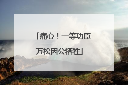 痛心！一等功臣万松因公牺牲
