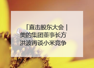 直击股东大会｜美的集团董事长方洪波再谈小米竞争：行业一片红海，打法已固定，无论谁胜都是消耗战