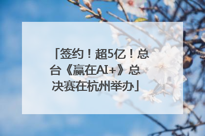 签约！超5亿！总台《赢在AI+》总决赛在杭州举办