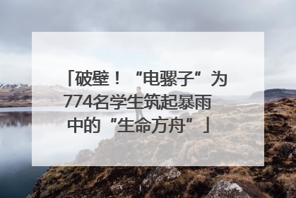 破壁！“电骡子”为774名学生筑起暴雨中的“生命方舟”