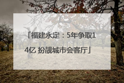 福建永定：5年争取14亿 扮靓城市会客厅