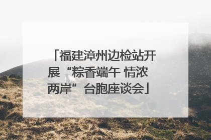 福建漳州边检站开展“粽香端午 情浓两岸”台胞座谈会