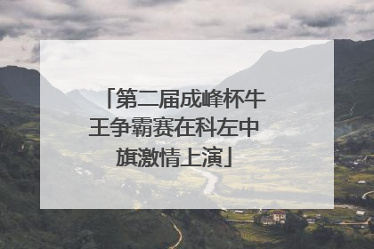 第二届成峰杯牛王争霸赛在科左中旗激情上演