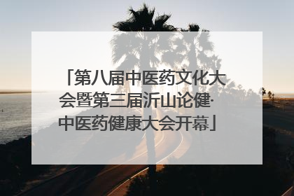 第八届中医药文化大会暨第三届沂山论健·中医药健康大会开幕