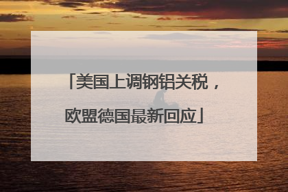美国上调钢铝关税，欧盟德国最新回应