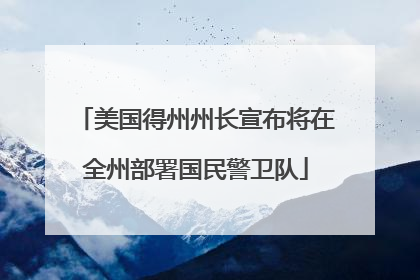 美国得州州长宣布将在全州部署国民警卫队