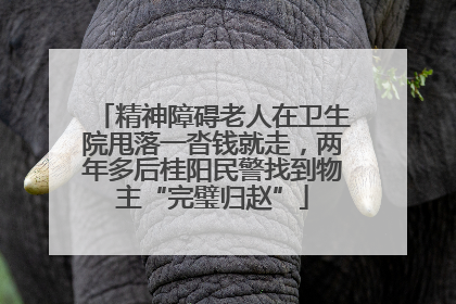 精神障碍老人在卫生院甩落一沓钱就走，两年多后桂阳民警找到物主“完璧归赵”