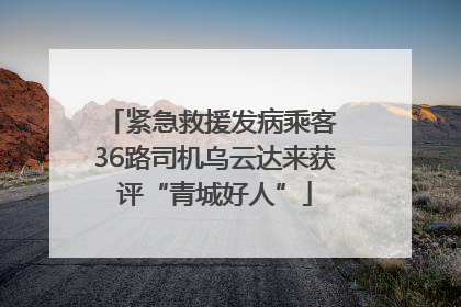 紧急救援发病乘客 36路司机乌云达来获评“青城好人”