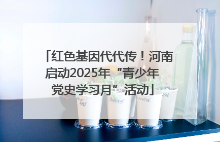 红色基因代代传！河南启动2025年“青少年党史学习月”活动