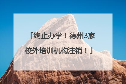 终止办学！德州3家校外培训机构注销！