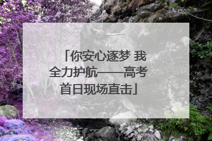你安心逐梦 我全力护航——高考首日现场直击