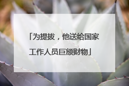 为提拔，他送给国家工作人员巨额财物