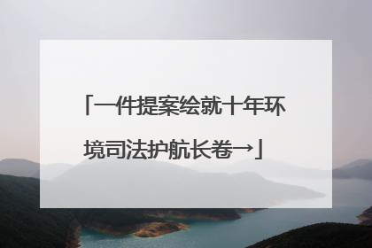 一件提案绘就十年环境司法护航长卷→