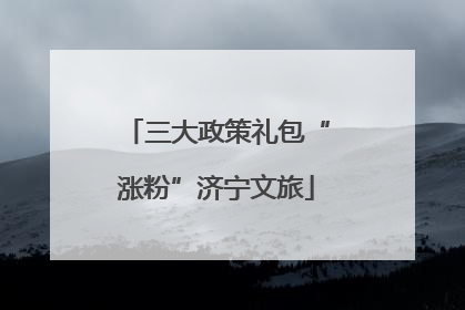 三大政策礼包“涨粉”济宁文旅