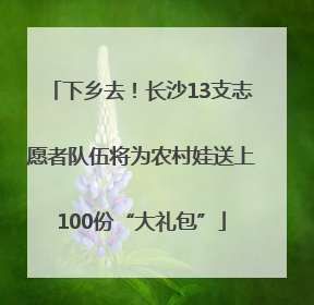 下乡去！长沙13支志愿者队伍将为农村娃送上100份“大礼包”