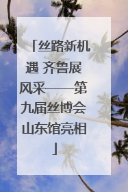 丝路新机遇 齐鲁展风采——第九届丝博会山东馆亮相