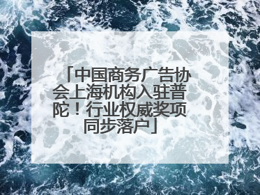 中国商务广告协会上海机构入驻普陀！行业权威奖项同步落户