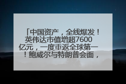 中国资产，全线爆发！英伟达市值增超7600亿元，一度重返全球第一！鲍威尔与特朗普会面，他们聊了什么？