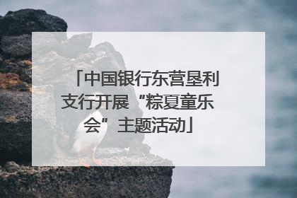 中国银行东营垦利支行开展“粽夏童乐会”主题活动