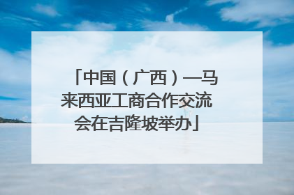 中国（广西）—马来西亚工商合作交流会在吉隆坡举办