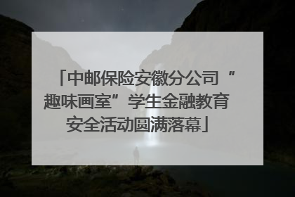 中邮保险安徽分公司“趣味画室”学生金融教育安全活动圆满落幕
