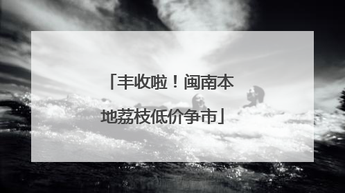 丰收啦！闽南本地荔枝低价争市