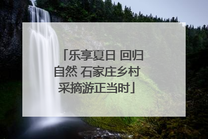乐享夏日 回归自然 石家庄乡村采摘游正当时