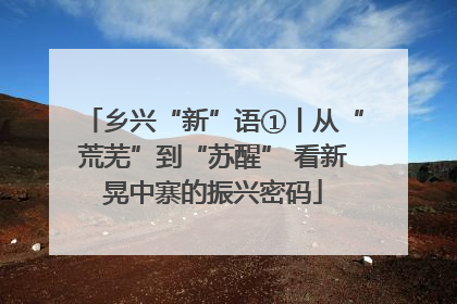 乡兴“新”语①丨从“荒芜”到“苏醒” 看新晃中寨的振兴密码
