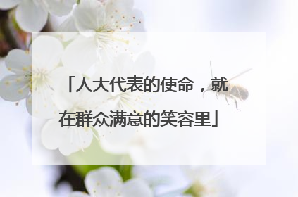 人大代表的使命，就在群众满意的笑容里