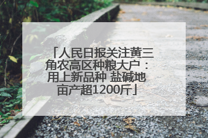 人民日报关注黄三角农高区种粮大户：用上新品种 盐碱地亩产超1200斤