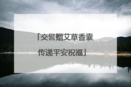 交警赠艾草香囊 传递平安祝福