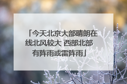 今天北京大部晴朗在线北风较大 西部北部有阵雨或雷阵雨