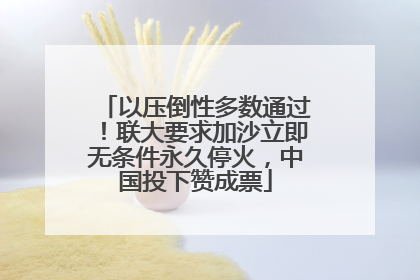 以压倒性多数通过！联大要求加沙立即无条件永久停火，中国投下赞成票