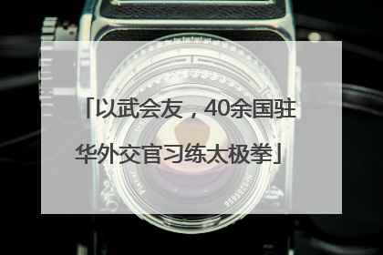 以武会友，40余国驻华外交官习练太极拳