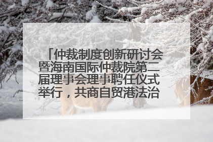 仲裁制度创新研讨会暨海南国际仲裁院第二届理事会理事聘任仪式举行，共商自贸港法治建设新路径