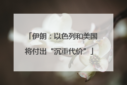 伊朗：以色列和美国将付出“沉重代价”